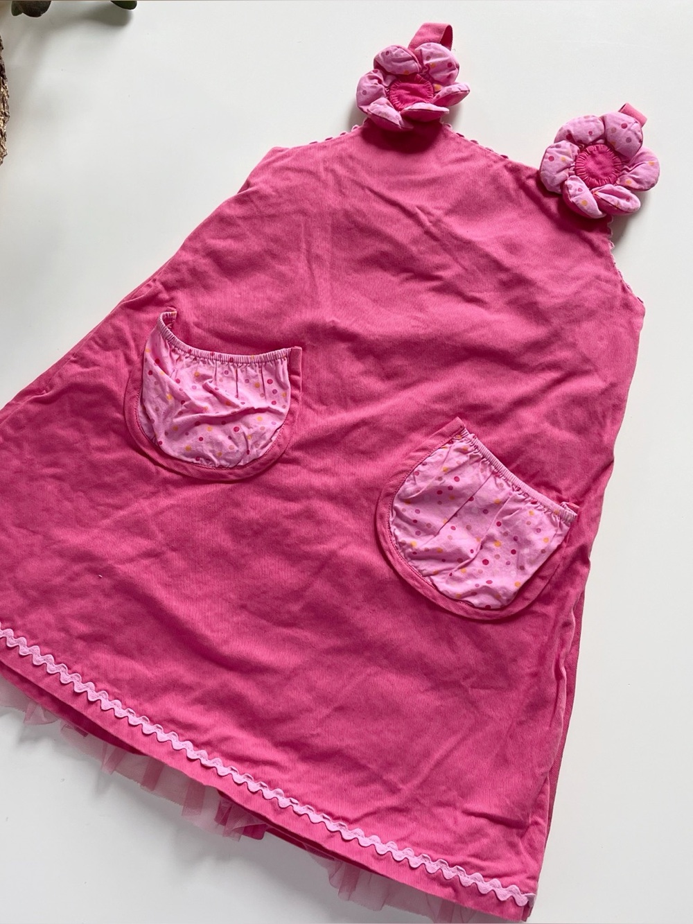 Lola Et Moi French Pink Open Back Flower Dress | 4/5